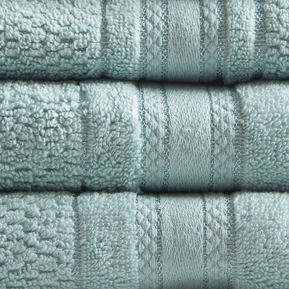 Adrien Super Soft Cotton Quick Dry Bath Towel 6 Piece Set - Seafoam