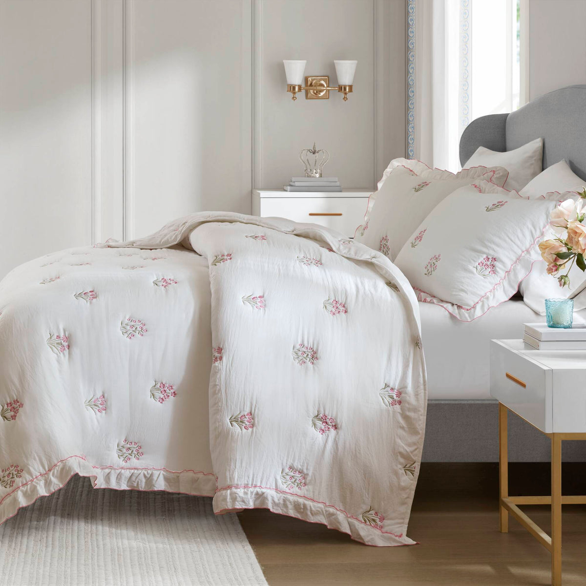 Aglaia Quilt Set - Pink