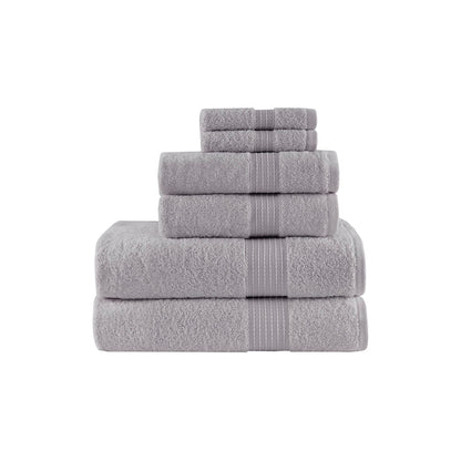 Organic 6 Piece Organic Cotton Towel Set - Grey