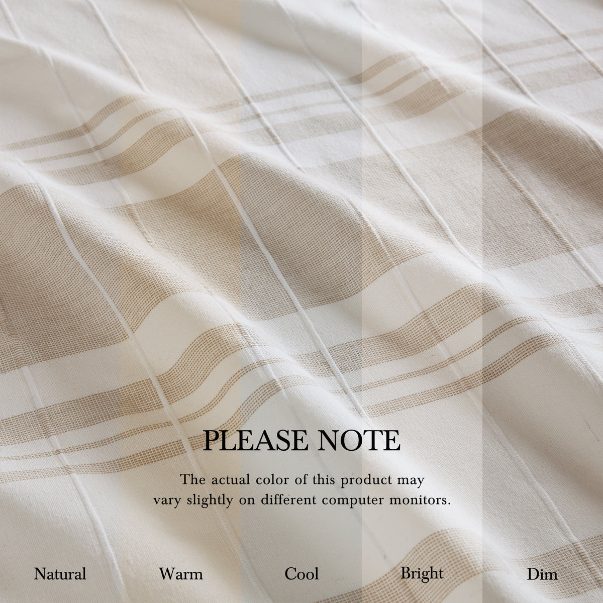 Morgan Shower Curtain - Ivory/Taupe