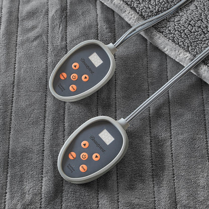 Heated Microlight to Berber Blanket - Grey