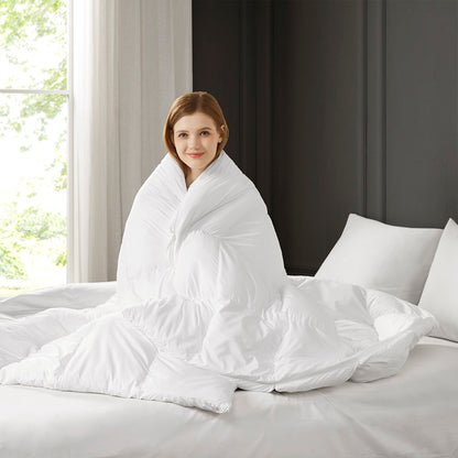 Stay Puffed Overfilled Down Alternative Comforter - White