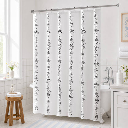 Addison Shower Curtain Set - Black