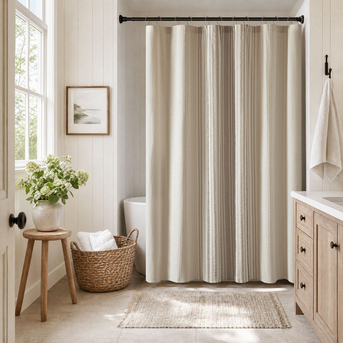 Ellery Shower Curtain - Natural