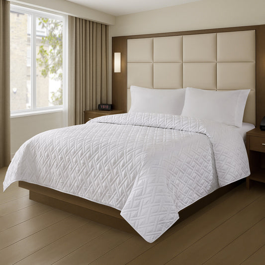 Plain Weave Premium Coverlet - White
