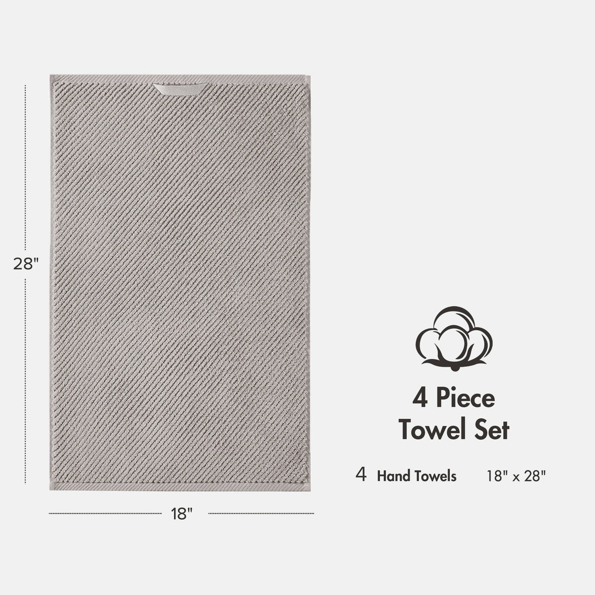 Diagonal Ribbed - Grey