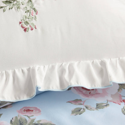 Elena Floral Comforter Set - Blue