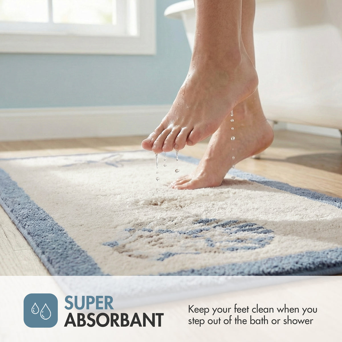 Bayside Cotton Tufted Rug - Blue