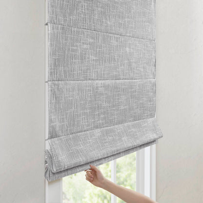 Quincy Cordless Roman Shade - Light Grey