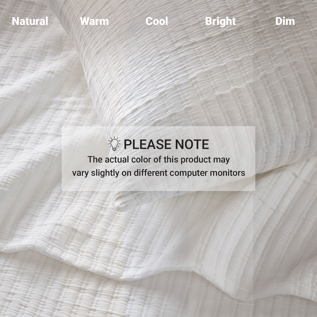 Hayden  3-Piece Cotton Blend Textured Knit Quilt Set - Off White