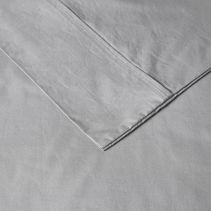200 Thread Count Relaxed Cotton Percale Sheet Set - Grey