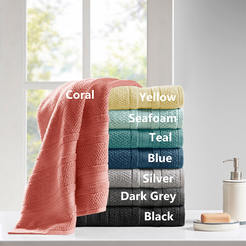 Adrien Super Soft Cotton Quick Dry Bath Towel 6 Piece Set - Coral