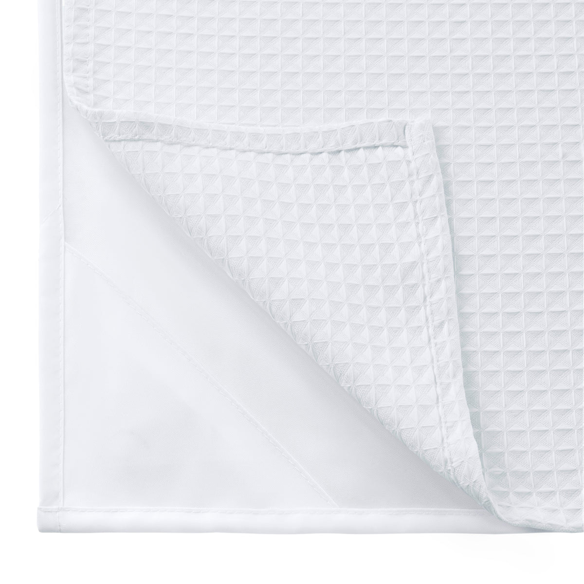 Plain Weave Luxury Shower Curtain - Waffle - White