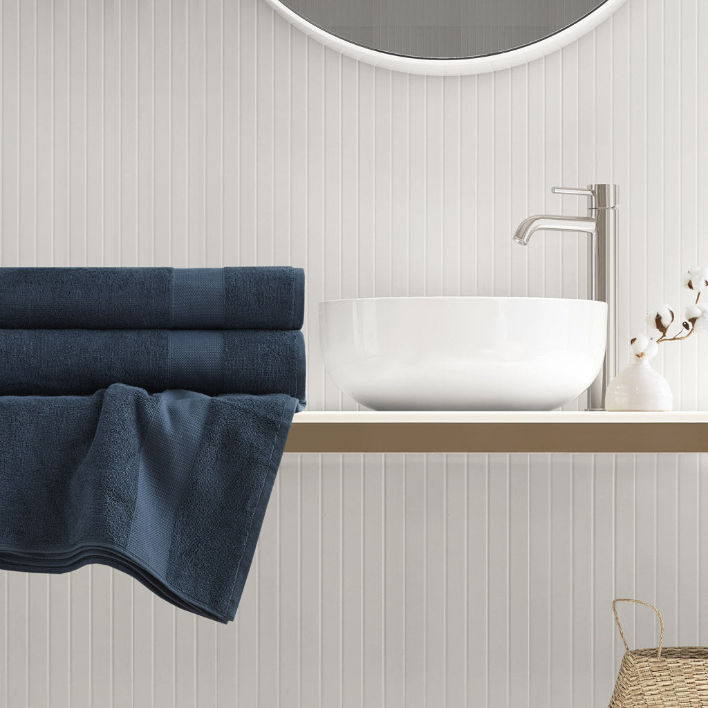 Premium Turkish Cotton 500GSM Plush Towel Set - Navy