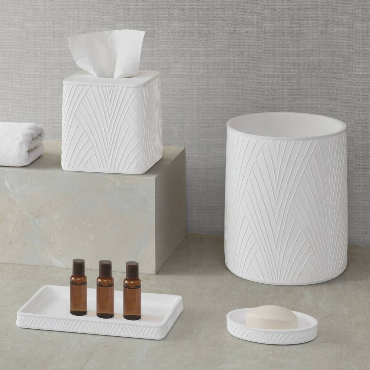 Diatom Bath Accessories set,color Soft Snow - Soft Snow