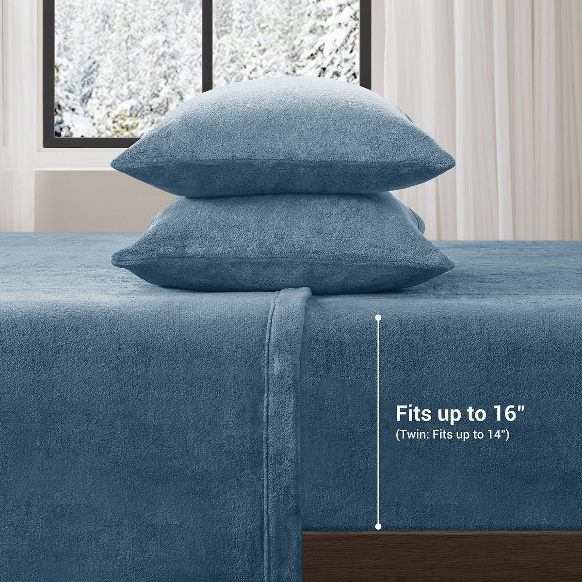 Soloft Plush Micro Plush Sheet Set - Blue