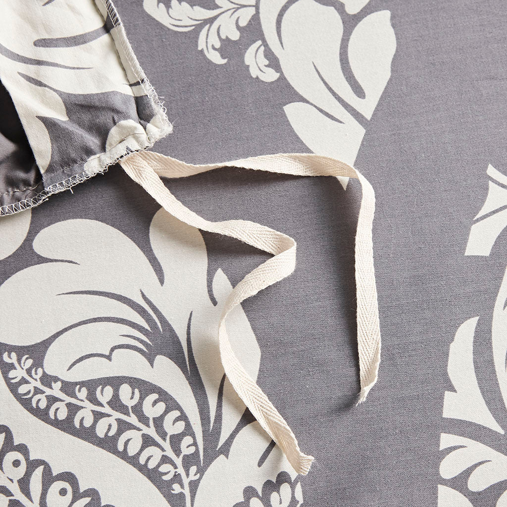 Vienna 6 Piece Printed Duvet Cover Set - Grey