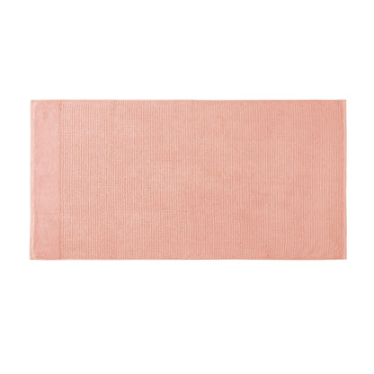 Spa Waffle Cotton Jacquard Bath Towel 6 Piece Set - Pink
