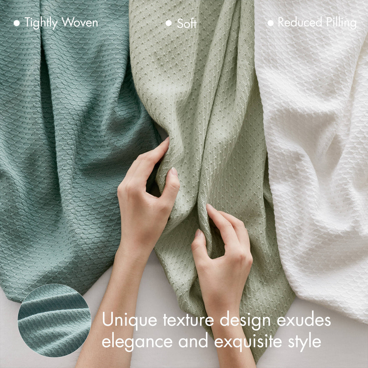 100% Certified Egyptian Cotton Blanket - Teal