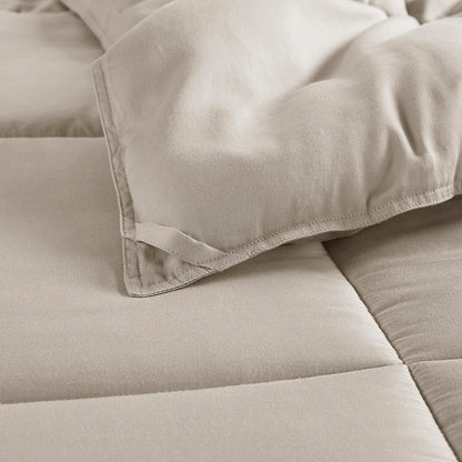 Winfield 300 Thread Count Cotton Shell Luxury Down Alternative Comforter - Tan