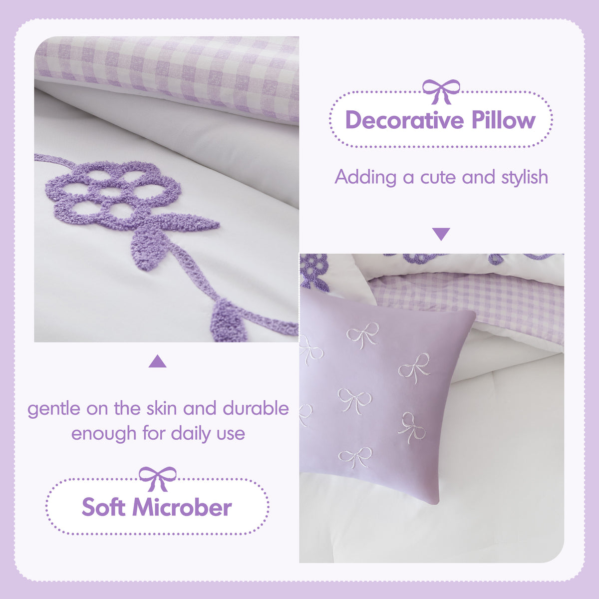 Tiffany Comforter Set - Purple