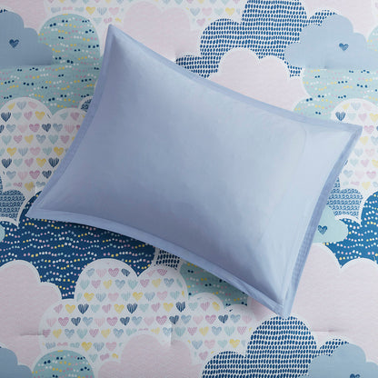 Cloud Cotton Printed Comforter Set - Blue