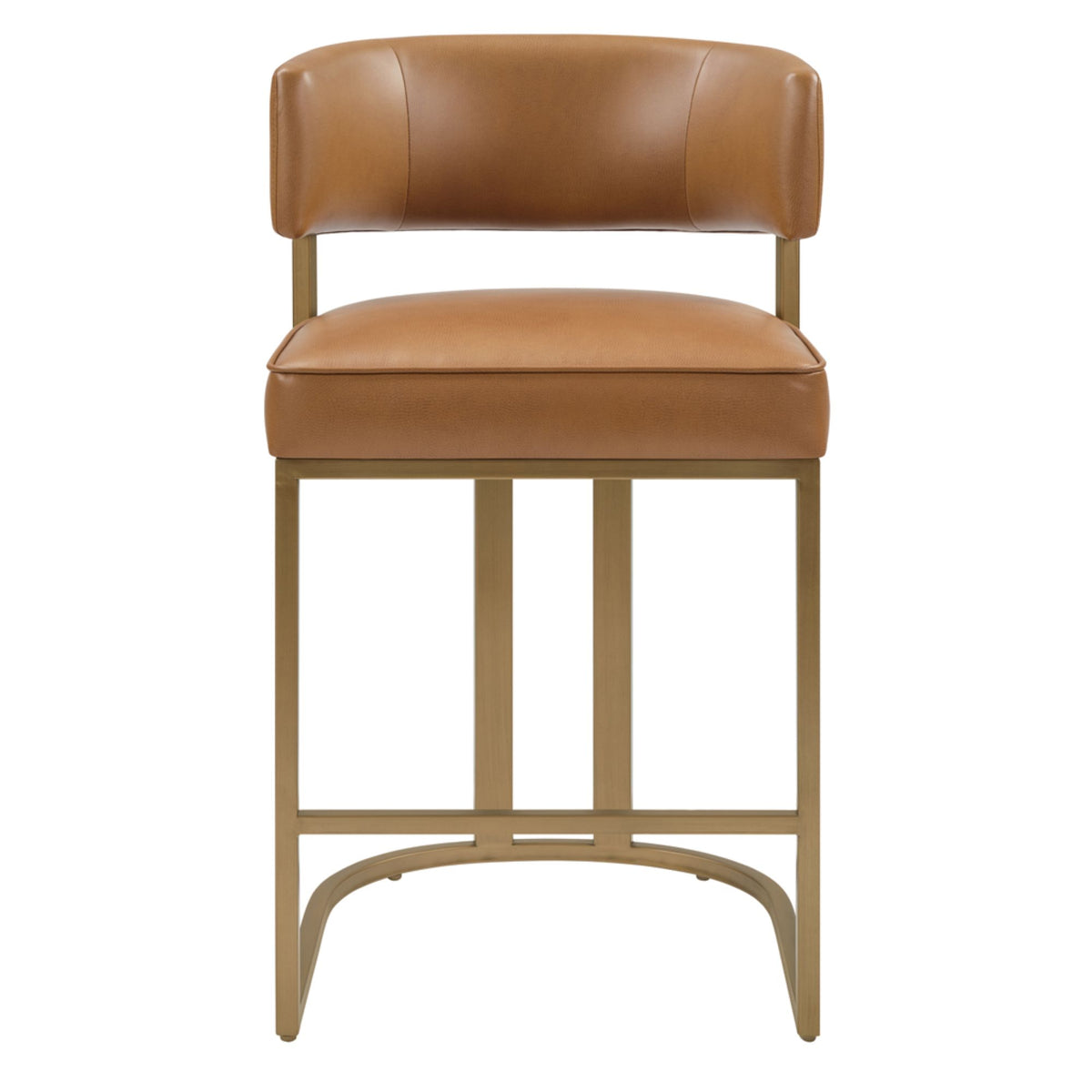 August Upholstered Counter Stool - Brown