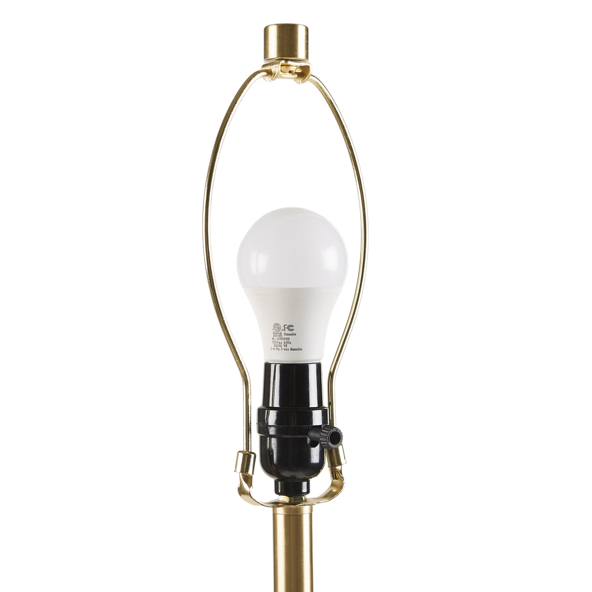 Verla Tapered Faux Wood Dimmable Floor Lamp - Brown