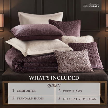 Sterling Jacquard Collection Oversized Duvet Style Comforter Set - Mauve
