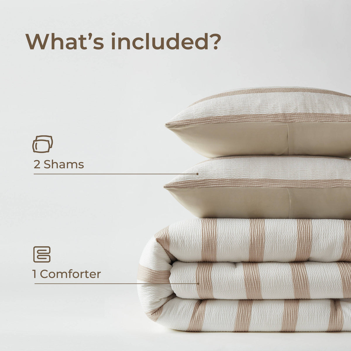 Merritt Yarn-dyed Striped Comforter - Taupe