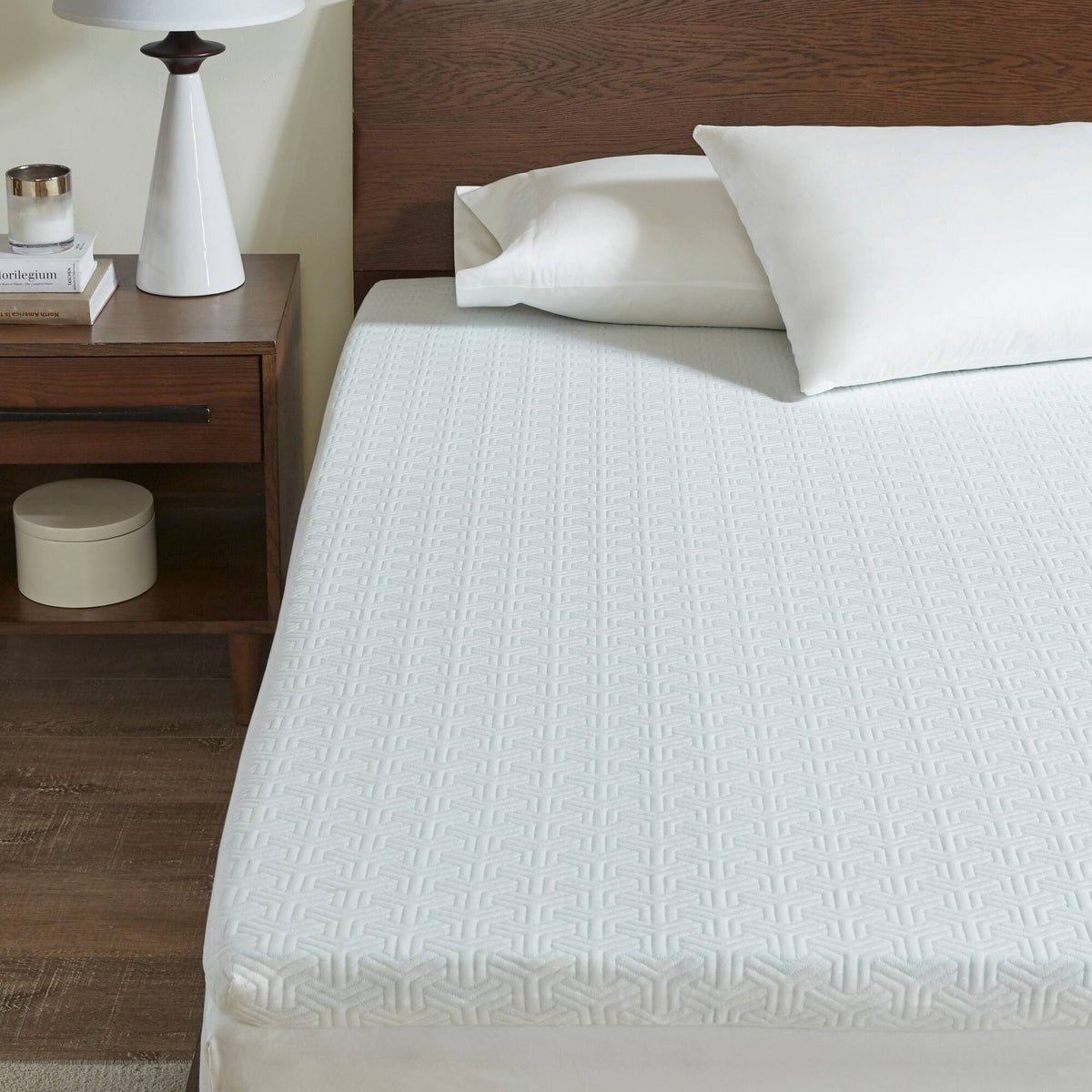 2" Gel Memory Foam with 3M Cover White Mattress Topper Mattress Topper By Olliix/JLA HOME (E & E Co., Ltd)