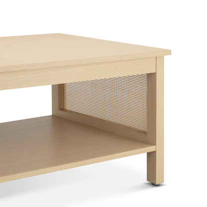 Ashlyn 2-Tier Rattan Coffee Table - Natural