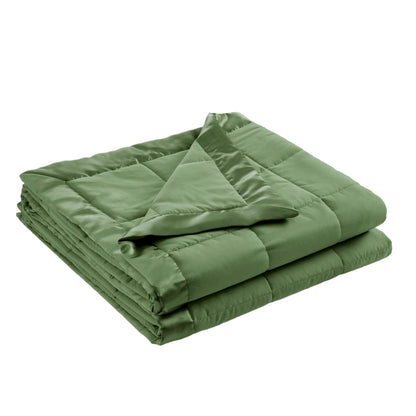 Windom Lightweight Down Alternative Blanket with Satin Trim - Green