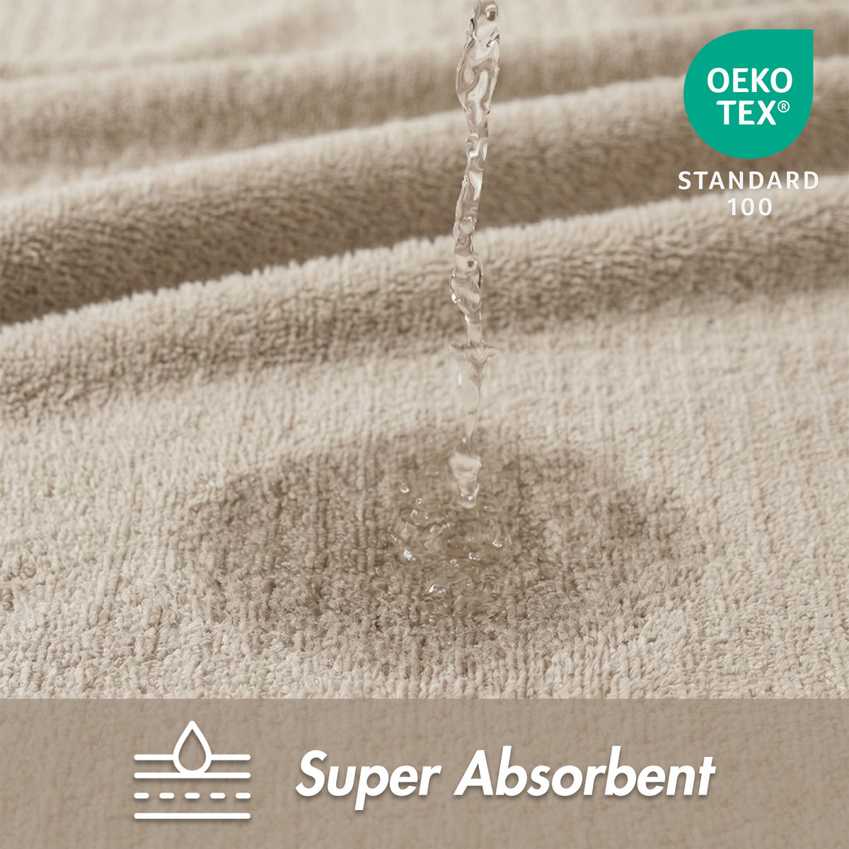 Spa Waffle Cotton Jacquard Bath Towel 6 Piece Set - Natural
