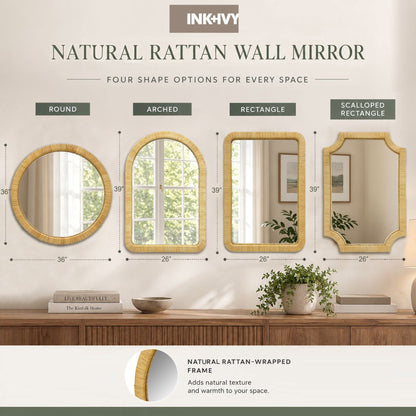 Nova Natural Rattan Wall Mirror - Natural