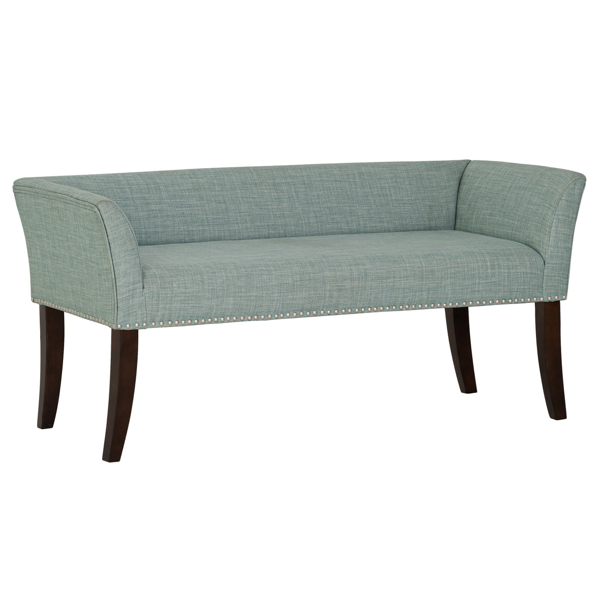 Welburn Upholstered Bench - Light Blue
