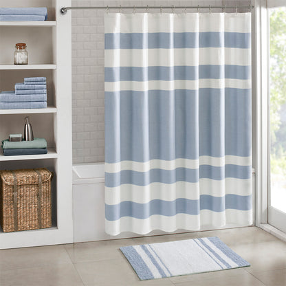 Spa Cotton Reversible Bath Rug - Blue