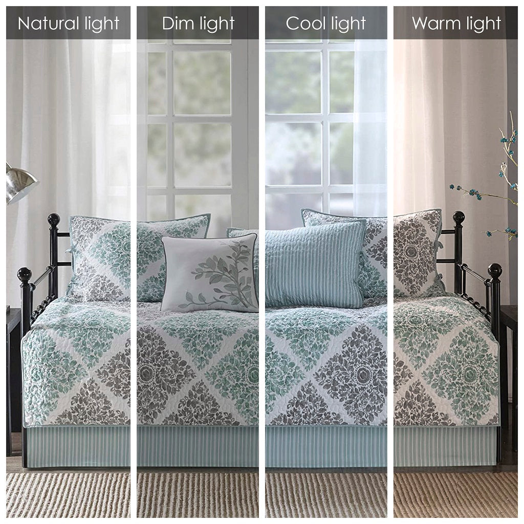 Claire 6 Piece Reversible Daybed Cover Set - Aqua