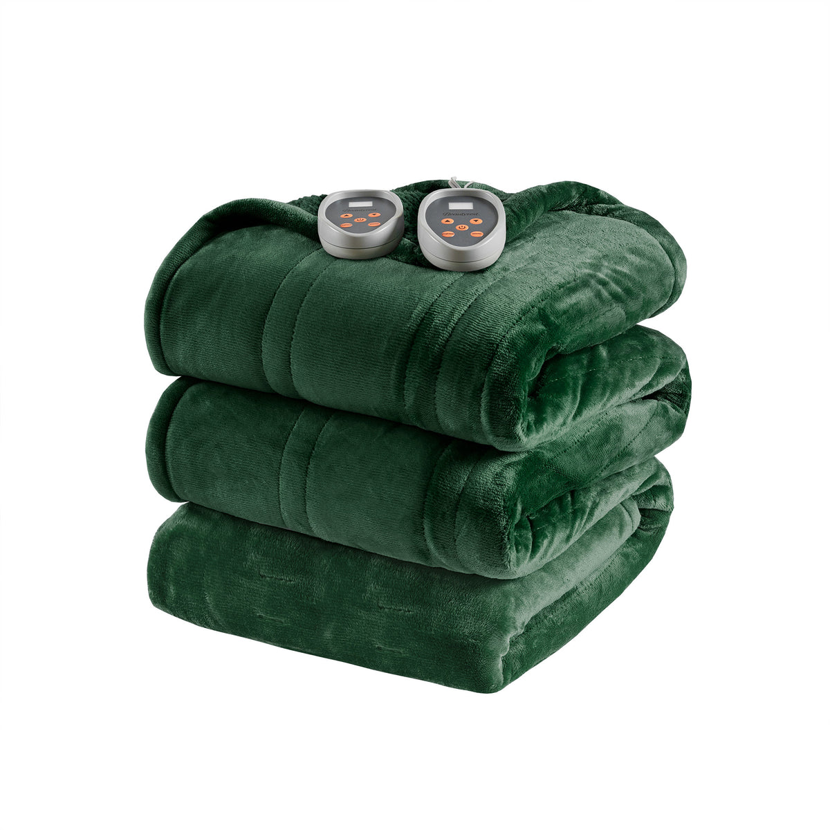 Heated Microlight to Berber Blanket - Green