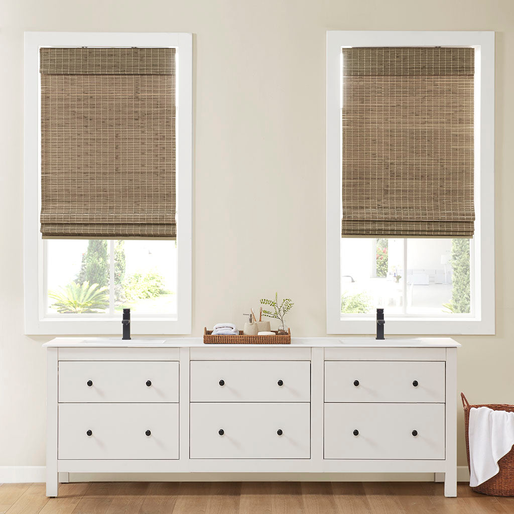 Eastfield Bamboo Light Filtering Roman Shade 64"L - Natural Ash