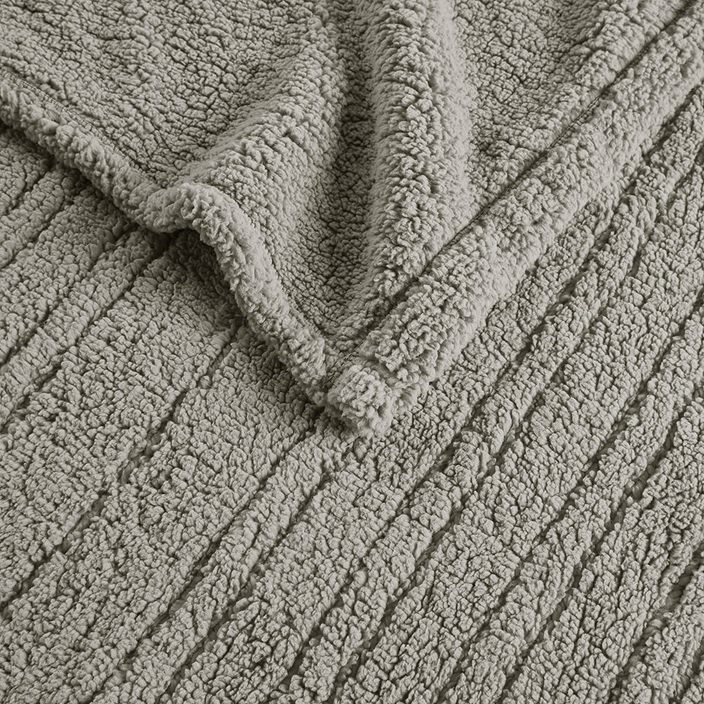 Sherpa Heated Blanket - Grey