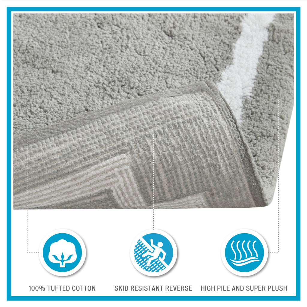 Evan Cotton Tufted Bath Rug - Taupe