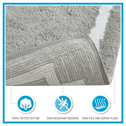 Evan Cotton Tufted Bath Rug - Taupe