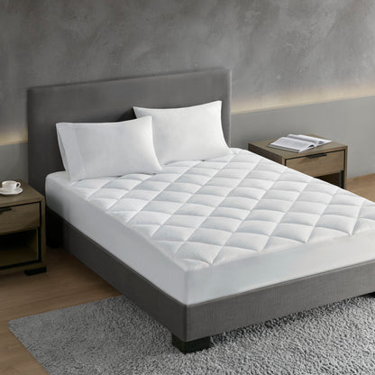 Signature Dobby Cotton Waterproof Mattress Pad - White