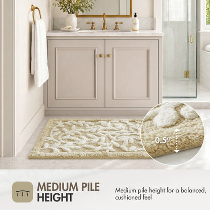 Serene Cotton Tufted Bath Rug - Natural