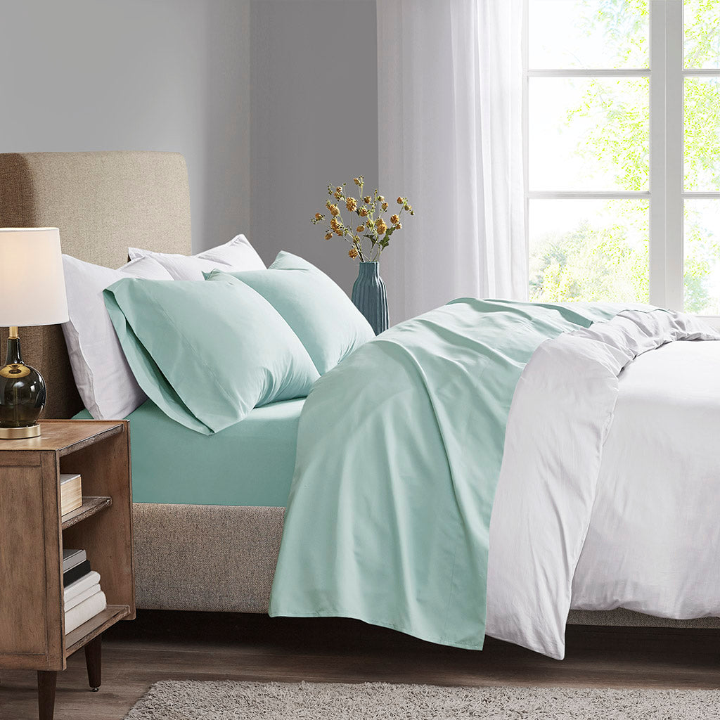 Luxurious Brushed Microfiber Deep Pocket Sheet Set - Seafoam