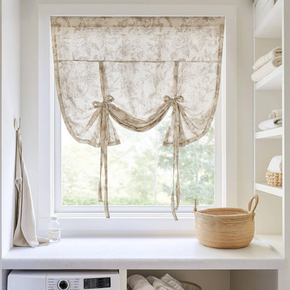 Lana Floral Window Panel - Neutral