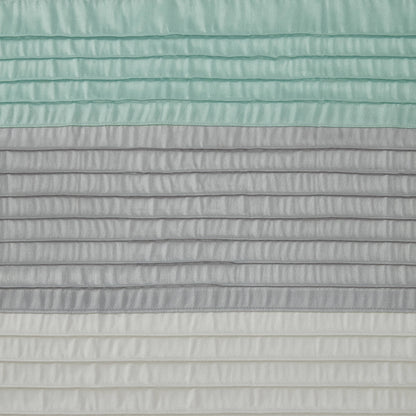 Amherst Faux Silk Shower Curtain - Aqua