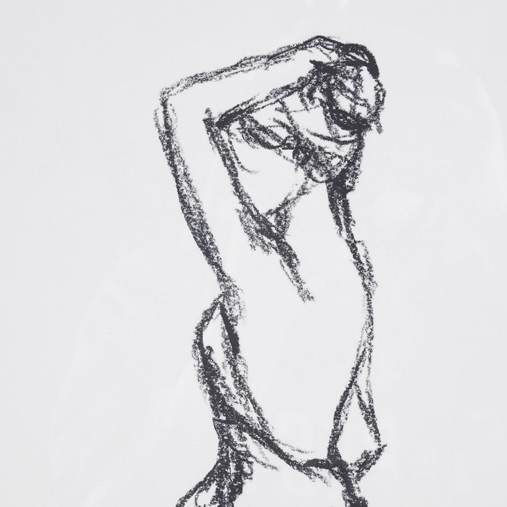 Feminine Figures Sketch 2-piece Framed Glass and Matted Wall Art Set - Black/White
