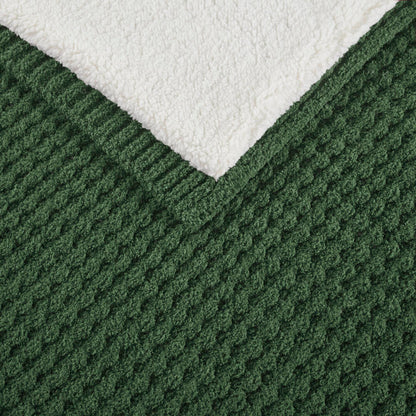 Rowan Waffle Knit Chenille Throw - Green